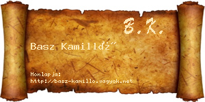 Basz Kamilló névjegykártya